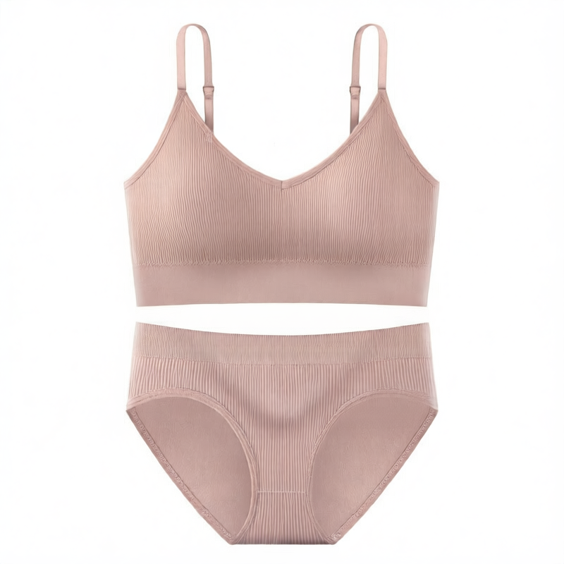 Lunelle ribbed comfort set- Bra & Brief