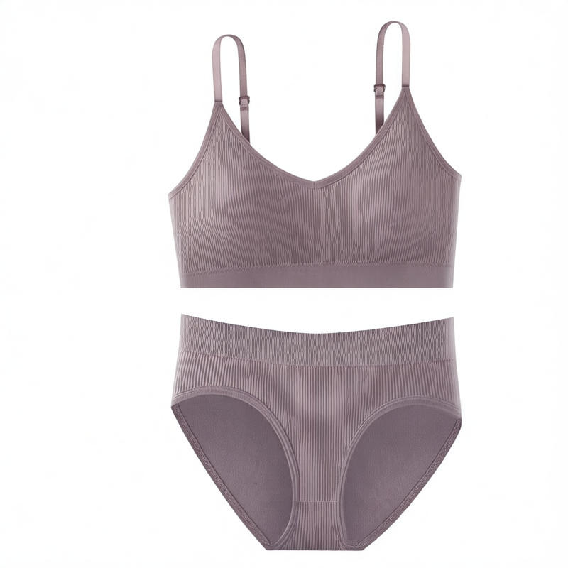 Lunelle ribbed comfort set- Bra & Brief