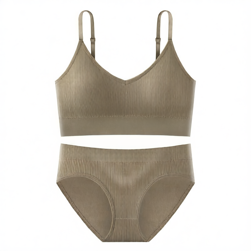 Lunelle ribbed comfort set- Bra & Brief
