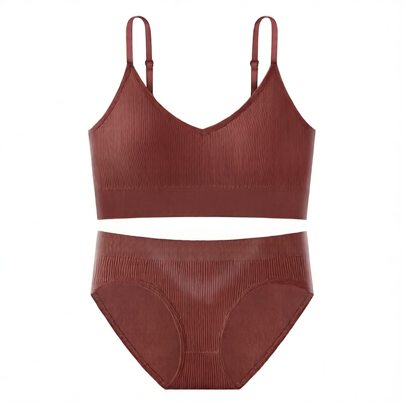Lunelle ribbed comfort set- Bra & Brief