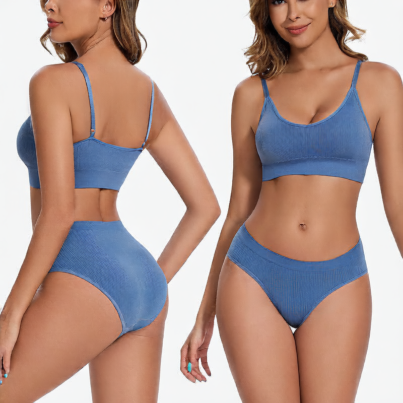 Lunelle ribbed comfort set- Bra & Brief